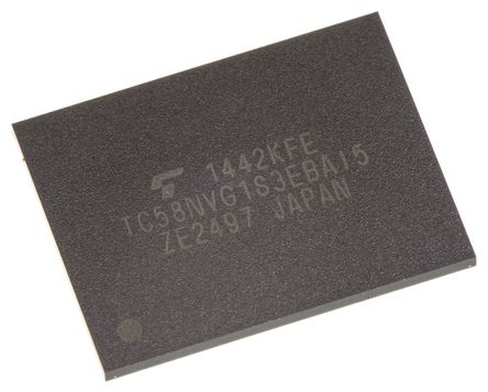 Toshiba - TC58NVG1S3EBAI5 - Toshiba TC58NVG1S3EBAI5 , 2 GByte (256M x 8), нӿ, 25ns, 2.7  3.6 V, 63 TFBGAװ		