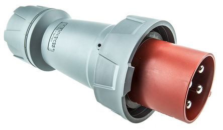 Mennekes - 3374 - Mennekes PowerTOP ϵ ɫ 3P+E ҵԴ °װ ͷ 3374RS, 125A, 400 V, IP67		