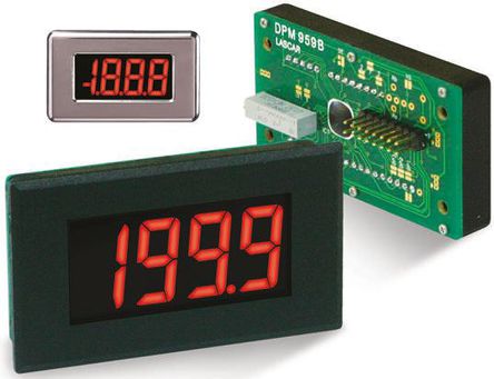 Lascar - DPM 959B - Lascar DPM 959B 3.5λ LEDʾ ֱ ֵѹ, 72 x 40 mm, 0C+50C		