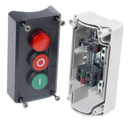 Schneider Electric - XALD363M - Schneider Electric XALD ϵ IP66, IP67, /ť 22mm ܷⰴť XALD363M, ա, ɫ/ǳɫ ̼֬, 104mm 68mm 64mm		