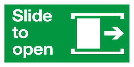 Brady - FX07118S - Brady FX07118S 1װ ɫ/ɫ Ӣ “Slide To Open“ ϩ ȫǩ, 400 x 200mm		