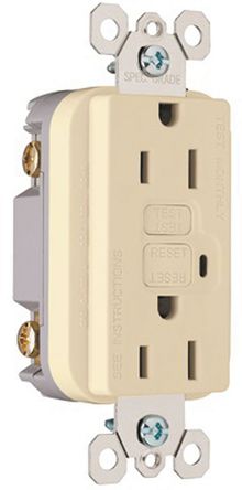 PASS & SEYMOUR - 1595I - PASS & SEYMOUR TradeMaster ϵ NEMA ׼ 15A ɫ  RCD  1595I, ť, 2,  1.72in  4.2in, 125V ac		