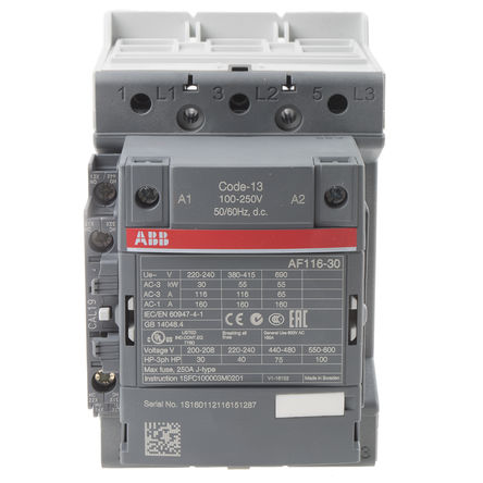 ABB - AF116-30-11-13 - ABB AF ϵ AF116 ϵ 3P Ӵ 1SFL427001R1311, 3 , 160 A, 100  250 V /ֱȦ		