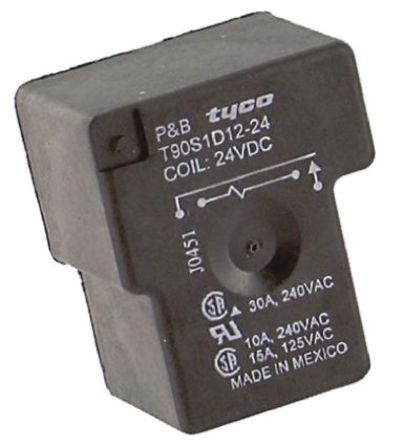 TE Connectivity - T90S1D12-24 1-1393209-6 - TE Connectivity T90S1D12-24 1-1393209-6  PCB װ Ǳ̵, 24V		