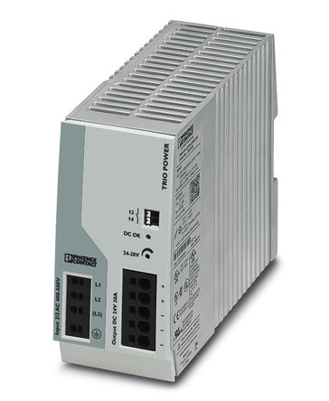 Phoenix Contact - 2903155 - Phoenix Contact TRIO ϵ DIN Դ 2907311, >93%Ч, 575V ac, 20A, 28V dc 24V dc/		