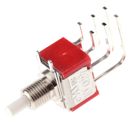 RS Pro - 7MD7P1B11M7QES-5 - RS Pro 7MD7P1B11M7QES-5 ɫ On-(On) ˫˫ PCB ť, 3 A @ 120 V 		