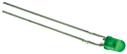 Broadcom - HLMP-K600 - Broadcom ɫ (560 nm ) LED HLMP-K600, 2.1 V, 1 mcd, 60 ӽ 3mm (T-1) ͨ		