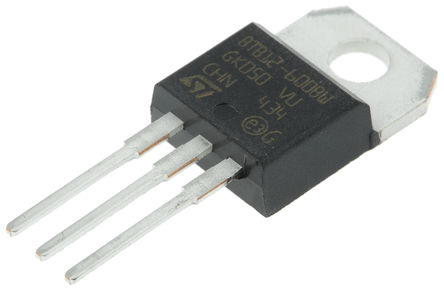 STMicroelectronics - BTB12-600BW - STMicroelectronics BTB12-600BW ˫ɿع迪Ԫ, 12A, 600Vֵ, 50mA 1.3V, 3 TO-220ABװ		