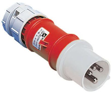 Mennekes - 1231 YB - Mennekes ɫ 4P ҵԴ °װ ͷ 1231 YB, 63A, 400 V, IP44		