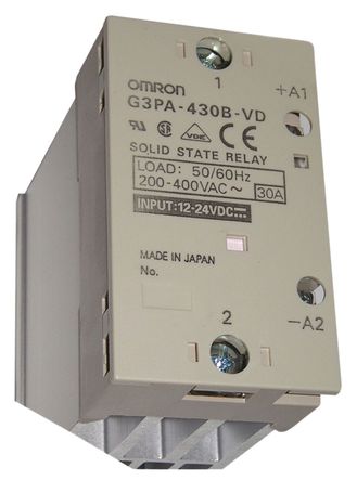 Omron - G3PA-430B-VD DC12-24 - Omron 30 A ̰װ ̵̬ G3PA-430B-VD DC12-24, ˫ɿع迪Ԫ, 㽻л, 440 V		