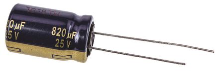 Panasonic - EEUFC1E821S - Panasonic FC  ϵ 25 V ֱ 820F ͨ  EEUFC1E821S, 20%ݲ, 38m(ֵ), +105C		