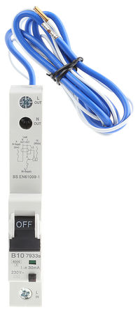 MK - 7933S - MK 7933S ϵ 1 B סլ RCBO, 7933S, 10A, 6 kA·		