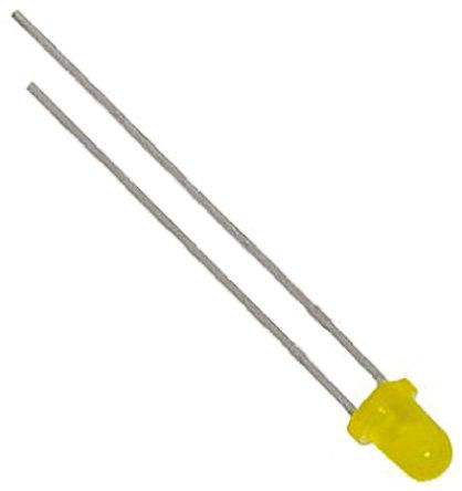 Broadcom - HLMP-1719-A0002 - Broadcom ɫ (585 nm ) LED HLMP-1719-A0002, 1.8 V, 1.6 mcd, 50 ӽ 3mm (T-1) ͨ		