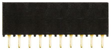 Samtec - SSQ-110-01-G-S - Samtec SSQ ϵ 1 10· ֱ 2.54mmھ ͨ ӡˢ· SSQ-110-01-G-S, Ӷ˽, ԰		