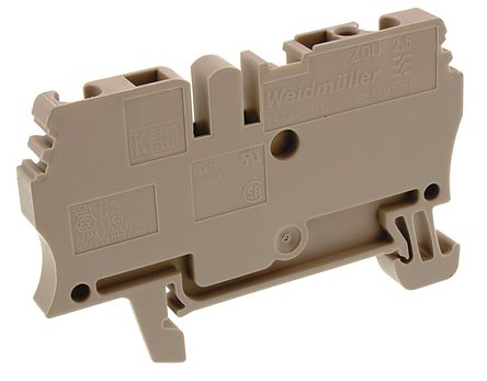 Weidmuller - ZDU 2.5 -1608510000 - Weidmuller ZDU ϵ ɫ ͨӿ 1608510000, 31A, 800 V		