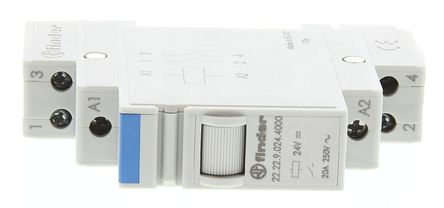 Finder - 22.22.9.024.4000 - Finder 22.22.9.024.4000 DPNO DIN Rail Ǳ̵, 20 A, 24V dc		