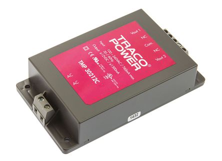 TRACOPOWER - TMP 30212C - TRACOPOWER 30W 2 ǶʽģʽԴ SMPS TMP 30212C, 120  370 V dc, 85  264 V ac, 12V dc, 1.3A, 80%Ч		