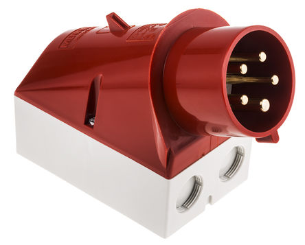 Mennekes - 354 - Mennekes ɫ 5P ҵԴ ֱ ڹʽ ͷ 354, 32A, 400 V, IP44		