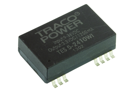 TRACOPOWER - TES 5-2410WI - TRACOPOWER TES 5WI ϵ 5W ʽֱ-ֱת TES 5-2410WI, 9  36 V ֱ, 3.3V dc, 1.2A, 1.5kVѹ, 76%Ч, DIP 24װ		