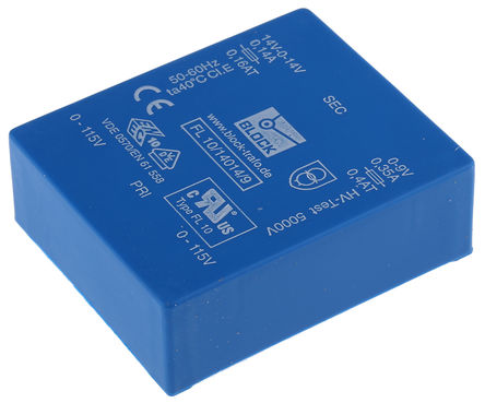 Block - FL 10/14014/9 - Block 2 ͨ PCB ѹ FL 10/14014/9, 115V ac, 230V acѹ, 9V ac, 14V acμѹ, 10VA, 50  60 HzΧ		