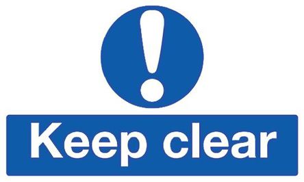 Signs & Labels - MA02219S - Signs & Labels MA02219S ɫ Ӣ ϩ ֹ־ “Keep Clear“, 100 x 250mm		