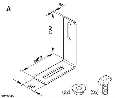 Bosch Rexroth - 3 842 535 125 - Bosch Rexroth װ֧, 80mm x 30mm x 100mm		