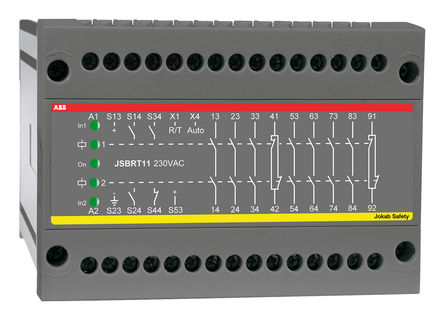 ABB - 2TLA010025R0000 - ABB JSBRT11 ϵ ˫ͨ ȫ̵ 2TLA010025R0000, 24 V ֱԴ, 7 ȫ, 2 		