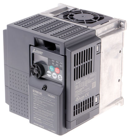 Mitsubishi - FR-D720S-100SC-EC - Mitsubishi FR-D720S ϵ IP20 2.2 kW Ƶ FR-D720S-100SC-EC, 0.2  400Hz, 10 A, 200  240 V 		