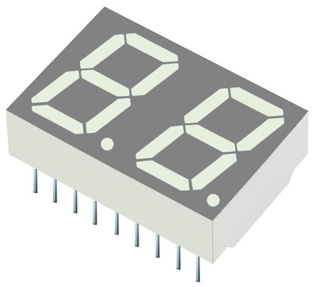 Kingbright - DC56-51CGKWA - Kingbright DC56 ϵ 2ַ 7  ɫ LED  DC56-51CGKWA, 23 mcd, ҲС, 14.2mmַ, ͨװװ		