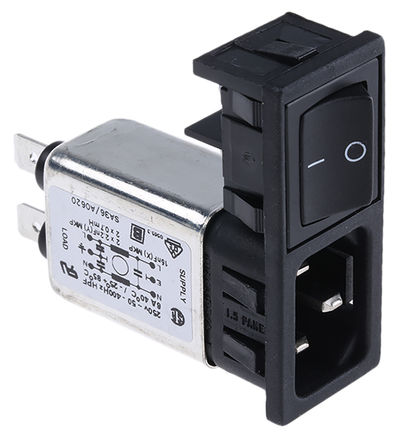 Bulgin - BZM27/A0620/57B - Bulgin Ƕʽ C14 IEC ˲ ͷ BZM27/A0620/57B, 10A, 250 V 		