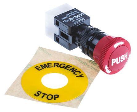 RS Pro - ADA16E6-R22-C10R - RS Pro ADA16E6-R22-C10R IP65 ɫ  ˫˫ - 2 /2  尲װ ť, 5 A @ 250 V 		