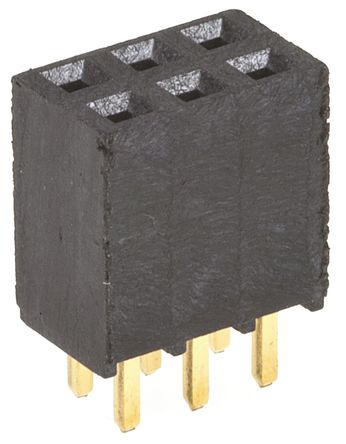 Samtec - SSQ-103-01-G-D - Samtec SSQ ϵ 2 6· ֱ 2.54mmھ ͨ ӡˢ· SSQ-103-01-G-D, Ӷ˽, ԰		