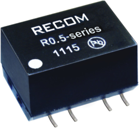 Recom - R0.5Z-1212 - Recom R0.5Z ϵ 0.5W ʽֱ-ֱת R0.5Z-1212, 11.4  12.6 V ֱ, 12V dc, 42mA, 1kV dcѹ, 60  64%Ч		