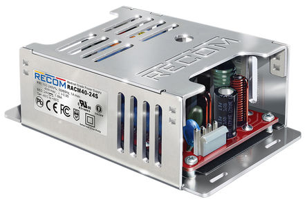 Recom - RACM40-15S - Recom 40W  ǶʽģʽԴ SMPS RACM40-15S, 90  264V ac, 15V dc, 2.666, 83%Ч		