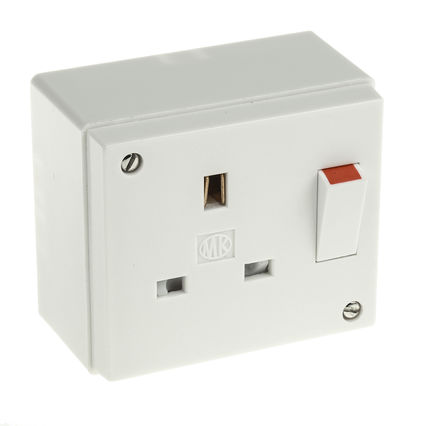 MK - 2959 WHI - MK Panel Mount ϵ IP2XD 1 MK ɫ ؼȩ G  - Ӣʽ Դ 2959 WHI, 迪, 13A, 230V ac		