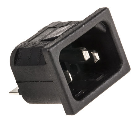 Bulgin - PX0575/15/63 - Bulgin Ƕʽ C14 IEC ͷ PX0575/15/63, Ӷ˽, 10A, 250 V 		