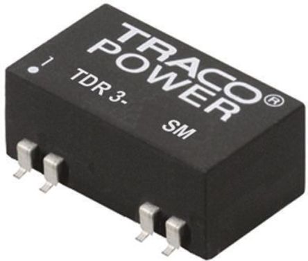 TRACOPOWER - TDR 3-1223SM - TRACOPOWER TDR 3SM ϵ 3W ʽֱ-ֱת TDR 3-1223SM, 9  18 V ֱ, 15V dc, 100mA, 1.5kV dcѹ, 82%Ч		