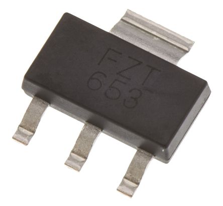 DiodesZetex - FZT653TA - DiodesZetex FZT653TA , NPN , 2 A, Vce=100 V, HFE:25, 175 MHz, 3 + Tab SOT-223װ		