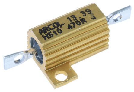 Arcol - HS10 470R J - Arcol HS10 ϵ HS10 470R J 10W 470 5%  尲װ̶ֵ, Ӷ, Ƿװ		