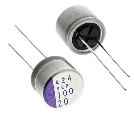 Panasonic - 20SEP100MX - Panasonic OS-CON ϵ 20 V ֱ 100F ͨ ۺ ۺ 20SEP100MX, 20%ݲ, 35m(ֵ), +105C, F8װ		