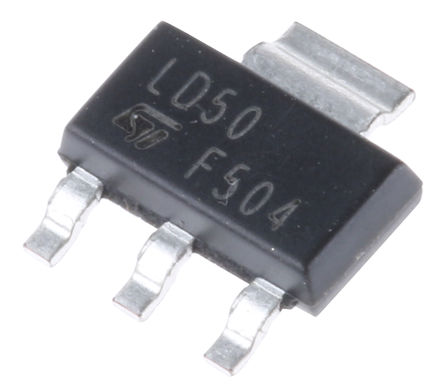STMicroelectronics - LD1117S50CTR - STMicroelectronics LD1117S50CTR LDO ѹ, 5 V, 1.3A, 1%ȷ, 3 + Tab SOT-223װ		