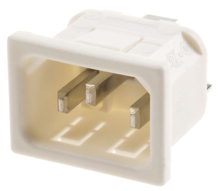 Bulgin - PX0575/15/63/WH - Bulgin Ƕʽ C14 IEC ͷ PX0575/15/63/WH, Ӷ˽, 10A, 250 V 		