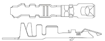 TE Connectivity - 87278-2 - TE Connectivity AMPMODU ϵ ĸ ѹӽ߶ 87278-2, ƽ ͭо, 12mӴ, 22AWG  18AWG		