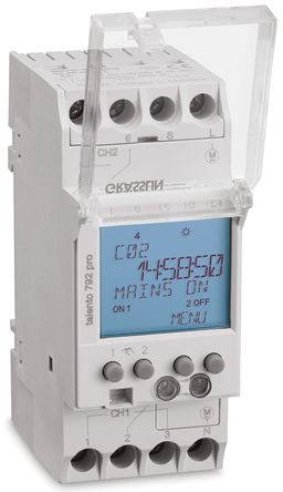 Grasslin - 03.98.0013.1 - Grasslin 2ͨ DIN 쿪 03.98.0013.1, ʱ֣λ, 24 V /ֱ230 V Դ		