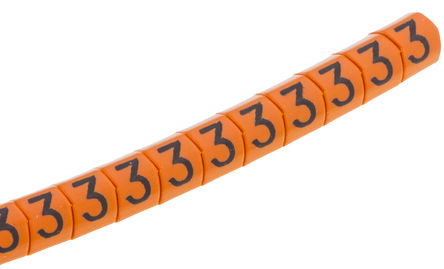 HellermannTyton - 901-10359 - HellermannTyton Helagrip ϵ 250װ ȵ׺ Ϲ̶ ±ʶ 912-11293, 3.5mm, 4.3 mm, 2  5mmֱ, ӡ"3"ͼ		