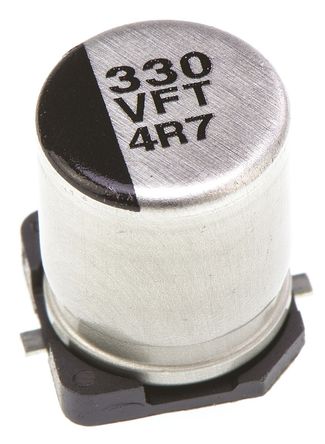 Panasonic - EEEFT1V331AP - Panasonic FT SMD ϵ 35 V ֱ 330F SMD  EEEFT1V331AP, 20%ݲ, 80m(ֵ), +105C, Fװ		