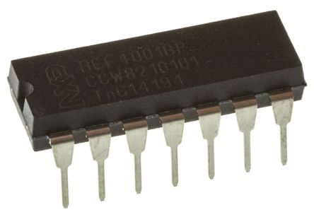 NXP - HEF4001BP,652 - NXP HEF4001BP 4 2 NOR ߼, 4.2mA, 3  15 VԴ, 14 PDIPװ		