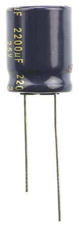 Panasonic - EEUFK1E222S - Panasonic FK  ϵ 25 V ֱ 2200F ͨ  EEUFK1E222S, 20%ݲ, +105C		