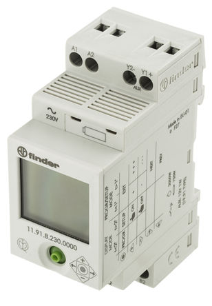 Finder - 11.91.8.230.0000 - Finder IP20, IP54 1ͨ ʱƿ 11.91.8.230.0000, 2  150lux, 30s趨ʱ, 230 V Դ		