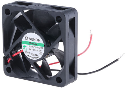 Sunon - HA50151V4-000U-999 - Sunon HA ϵ 0.5W 12 V ֱ  HA50151V4-000U-999, 13m3/h, 3200rpm, 50 x 50 x 15mm		